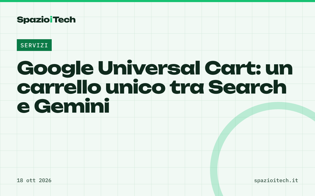 Google Universal Cart: un carrello unico tra Search e Gemini