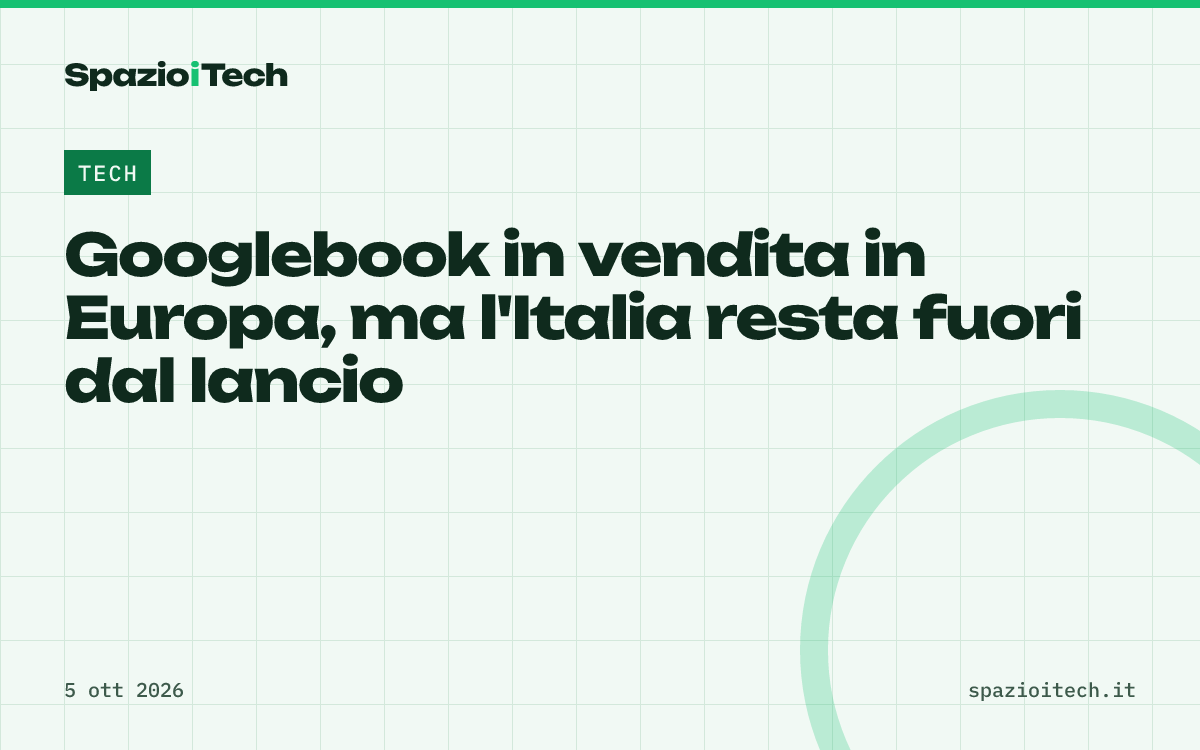 Googlebook in vendita in Europa, ma l'Italia resta fuori dal lancio