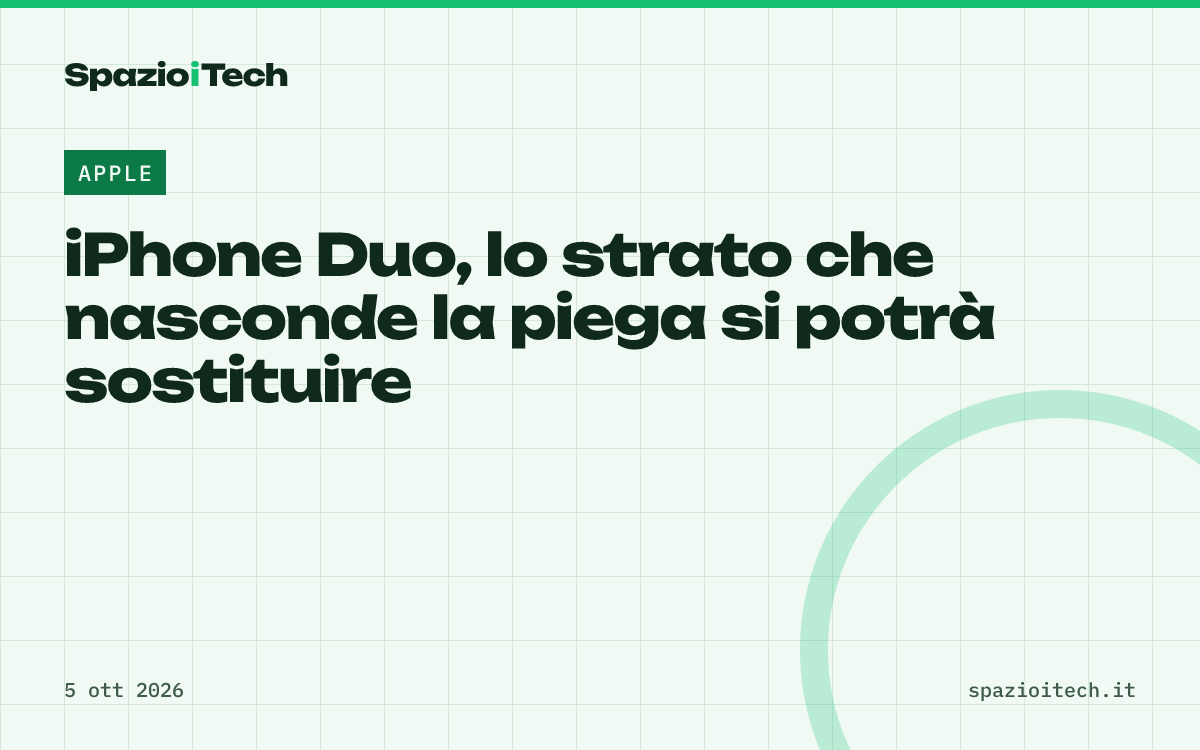 iPhone Duo, lo strato che nasconde la piega si potrà sostituire
