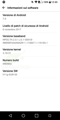 LG G6 aggiornamento