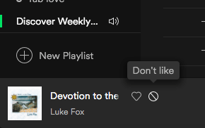 Spotify Like e Dislike
